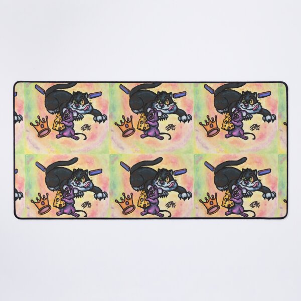 Item preview, Cartoon Illustration Cat and Mouse Cheese Crown Walls designed and sold by Jonah Augustin Gray.