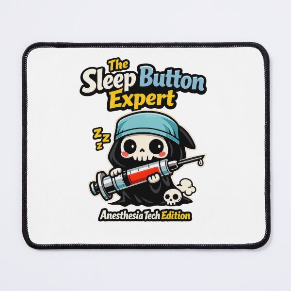 Item preview, The Sleep Button Expert – Funny Kawaii Grim Reaper Medical Design designed and sold by Timeless Junction.
