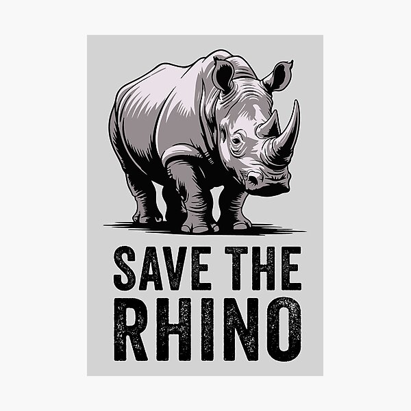 Item preview, Save The Rhino | Protect Endangered Species designed and sold by MammothArt.