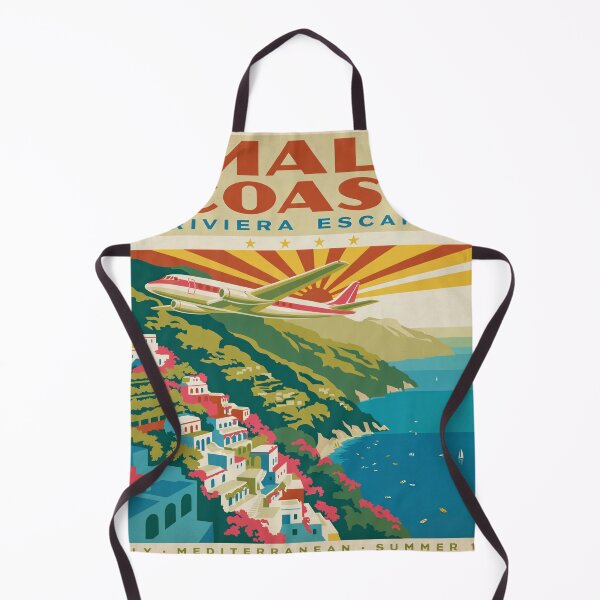 Item preview, Amalfi Coast Riviera Escape – Vintage 1960s Italian Travel Poster, Retro Positano Aviation Art designed and sold by Tamas Das.