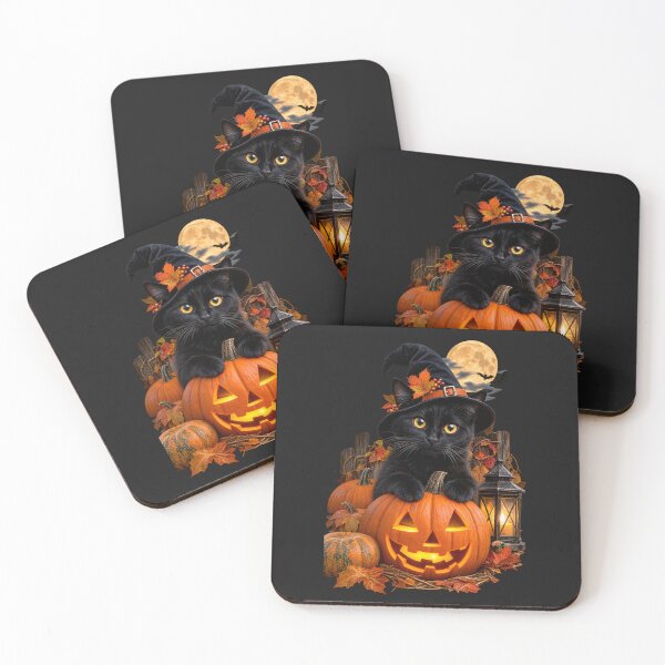 Item preview, Black Cat in the Pumpkin Patch – Halloween Night designed and sold by ziiyou.