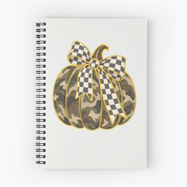 Item preview, Camo Pumpkin Meets Preppy Checkered Bow Fall Style designed and sold by FreshVibe Prints.