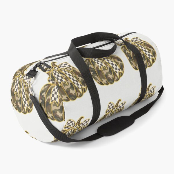 Item preview, Camo Pumpkin Meets Preppy Checkered Bow Fall Style designed and sold by FreshVibe Prints.