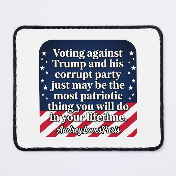 Item preview, Voting Against Trump Most Patriotic Thing Anti MAGA Democrat Blue Wave Protest Decal designed and sold by raedattia.