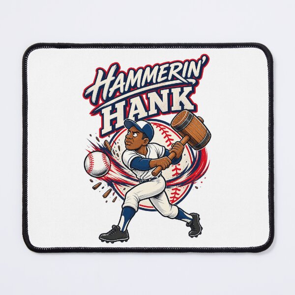 Item preview, Hammerin’ Hank – Cartoon Baseball Legend Tribute designed and sold by JessicaRHolland.