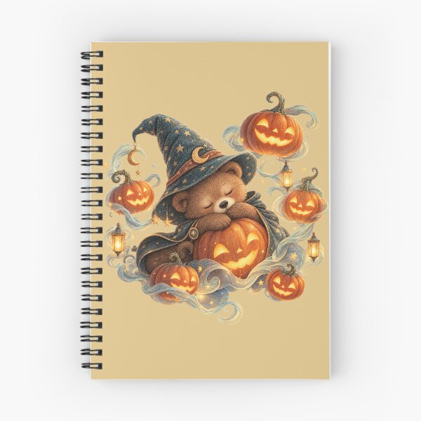 Item preview, Whimsical Halloween Bear Cub Jack-o-Lantern Storybook Art – Dreamy Print designed and sold by MagicMakerPh.