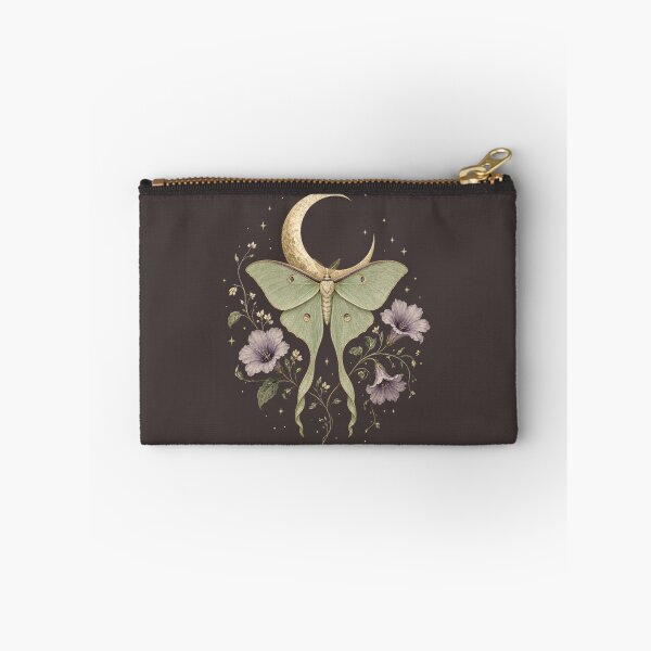 Item preview, Luna Moth Gothic Moon | Whimsigothic Floral designed and sold by Mama Leenah.