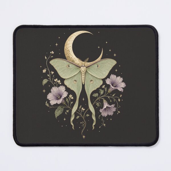 Item preview, Luna Moth Gothic Moon | Whimsigothic Floral designed and sold by Mama Leenah.