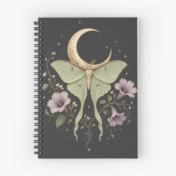 Item preview, Luna Moth Gothic Moon | Whimsigothic Floral designed and sold by Mama Leenah.