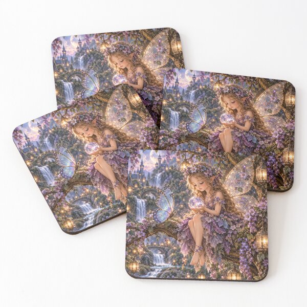Item preview, Violet Crystal Fairy Enchanted Realm designed and sold by FairyArtCottage.