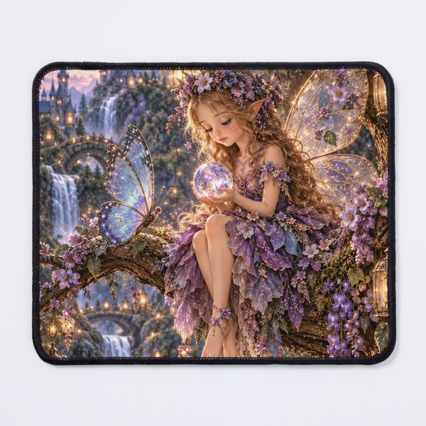 Item preview, Violet Crystal Fairy Enchanted Realm designed and sold by FairyArtCottage.