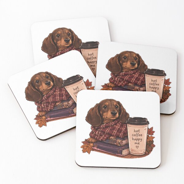Item preview, Daschund hot coffee happy me designed and sold by anacdg.