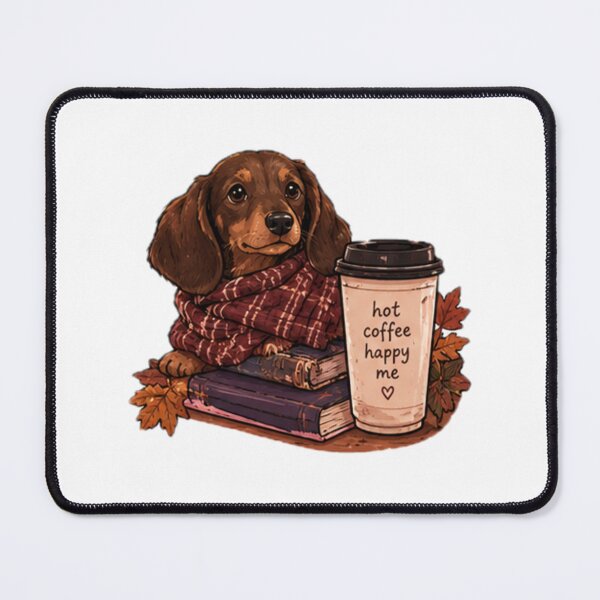 Item preview, Daschund hot coffee happy me designed and sold by anacdg.