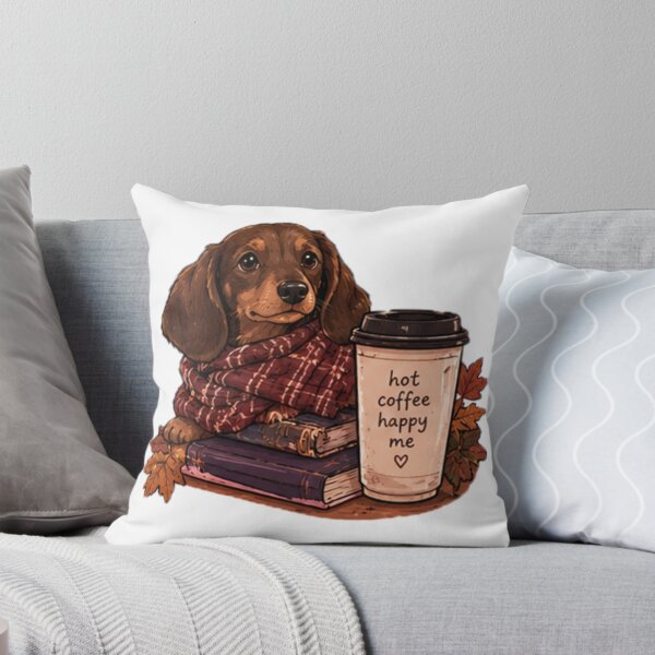 Item preview, Daschund hot coffee happy me designed and sold by anacdg.
