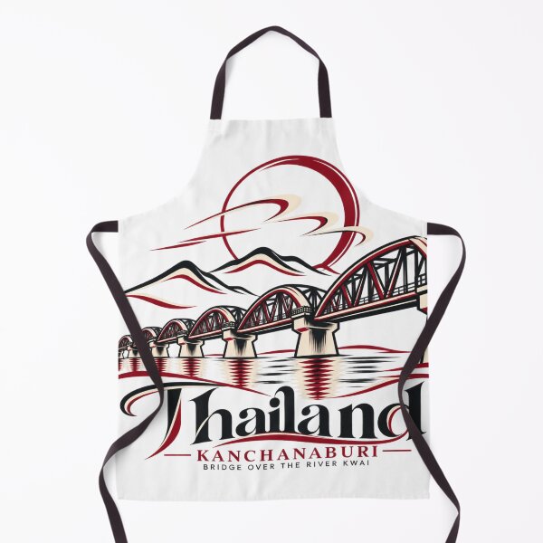 Item preview, Kanchanaburi Bridge Over The River Kwai Thailand Emblem designed and sold by Nicha Studio.