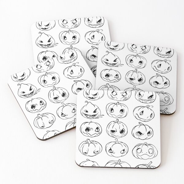 Item preview, Spooky Halloween Pumpkin Expressions Sticker Pack — Jack O Lantern Faces Line Art designed and sold by LYAN-STORE.