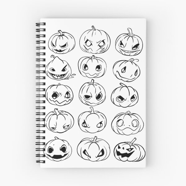 Item preview, Spooky Halloween Pumpkin Expressions Sticker Pack — Jack O Lantern Faces Line Art designed and sold by LYAN-STORE.