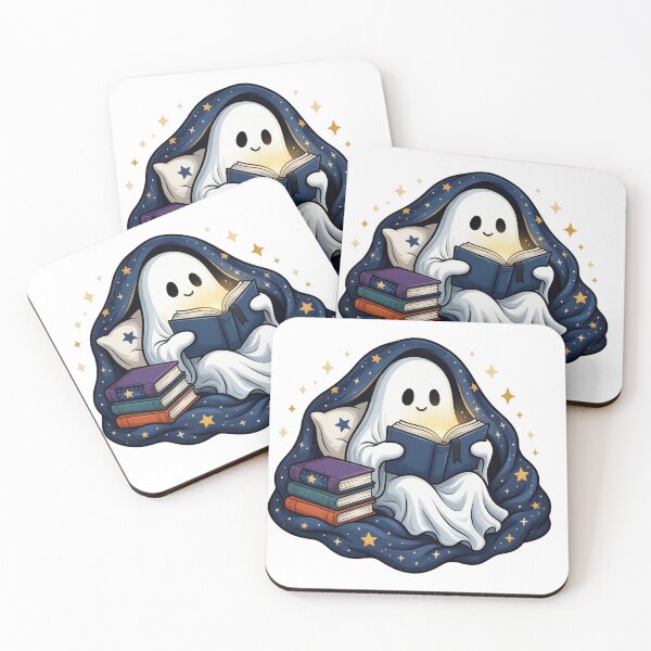 Item preview, Ghost reading books under a blanket designed and sold by DVerse Studio.