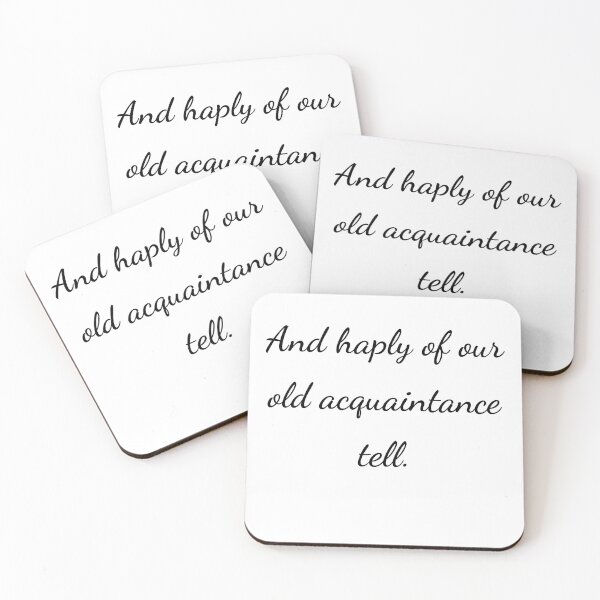 Item preview, “And haply of our old acquaintance tell.” - handwriting black designed and sold by ariksworld.