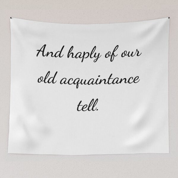 Item preview, “And haply of our old acquaintance tell.” - handwriting black designed and sold by ariksworld.