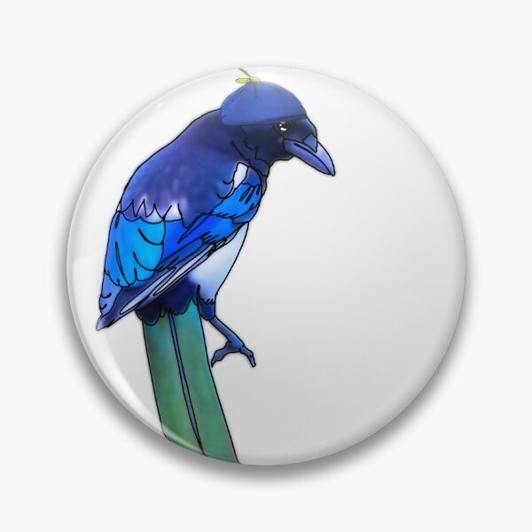 Item preview, Swoops the Magpie wearing blueberry hat– animalzinhats designed and sold by Ashley’sAnimalz.