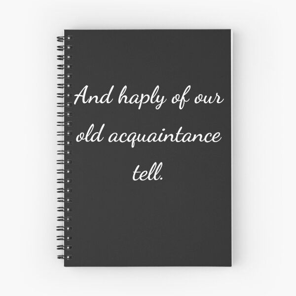 Item preview, “And haply of our old acquaintance tell.” - handwriting white designed and sold by ariksworld.