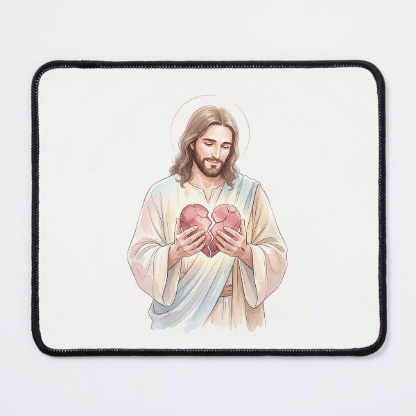 Item preview, Jesus Holding A Broken Heart Christian designed and sold by stylishdzign.