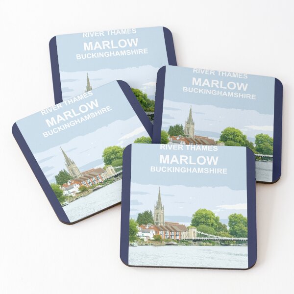 Item preview, Marlow Buckinghamshire.  Travel poster  designed and sold by BarbaraGlebska.