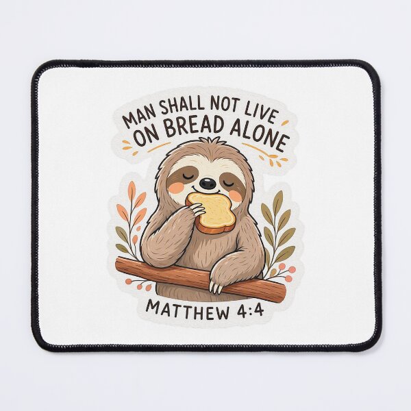 Item preview, Matthew 4:4 Man Shall Not Live On Bread Alone designed and sold by plushism.