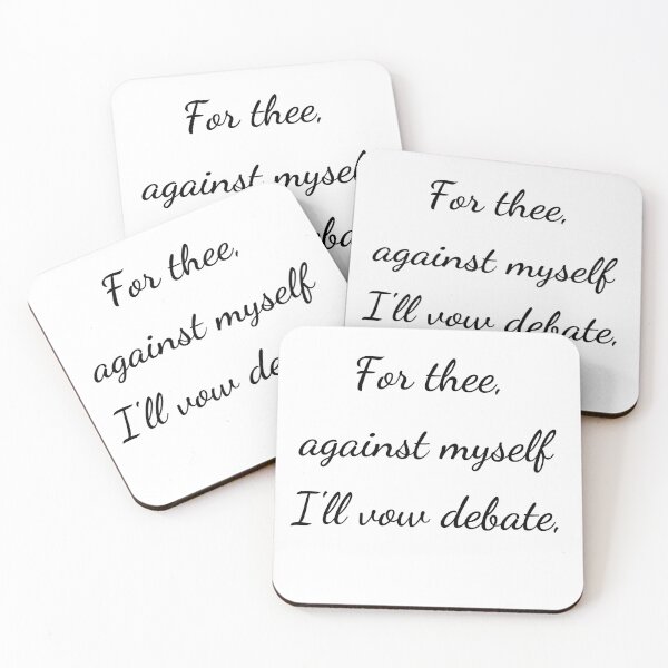 Item preview, “For thee, against myself I’ll vow debate,” - handwriting black designed and sold by ariksworld.