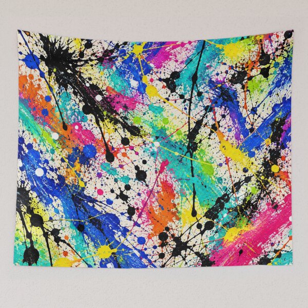 Aperçu de l'œuvre Colorful Paint Splatter Abstract Art créée et vendue par Ingorgia Studio.