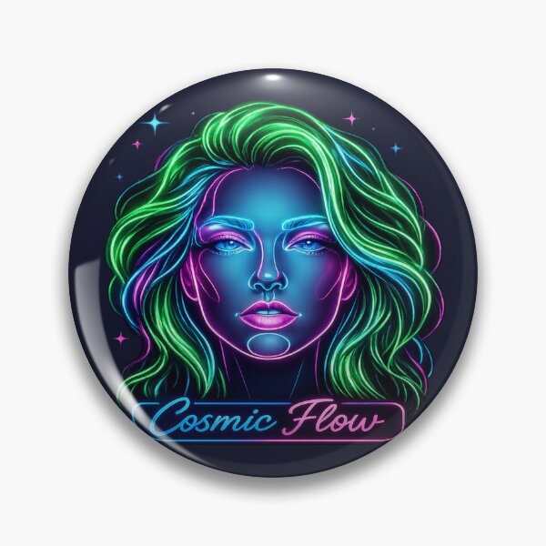 Item preview, Cosmic Flow Neon Portrait Design designed and sold by FABIOLA1970.