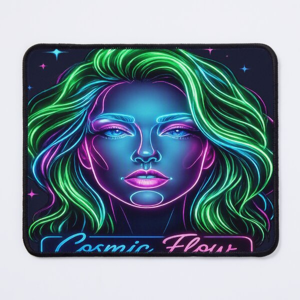 Item preview, Cosmic Flow Neon Portrait Design designed and sold by FABIOLA1970.