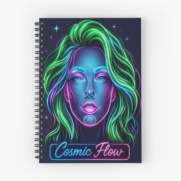 Item preview, Cosmic Flow Neon Portrait Design designed and sold by FABIOLA1970.