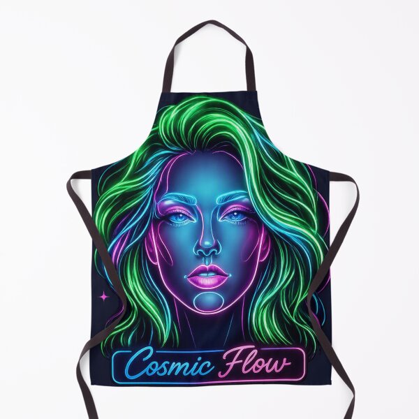 Item preview, Cosmic Flow Neon Portrait Design designed and sold by FABIOLA1970.