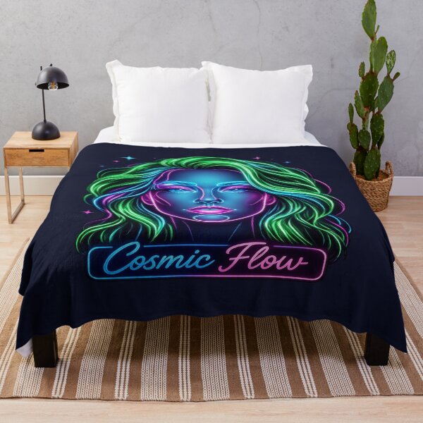 Item preview, Cosmic Flow Neon Portrait Design designed and sold by FABIOLA1970.