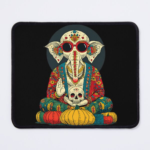 Item preview, Cool Elephant Halloween Blessing Red Robe Pumpkin Skull Pop Art designed and sold by PANNARUK THAILAND.