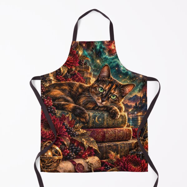 Item preview, Cat lying on books in galaxy space designed and sold by knuppify.