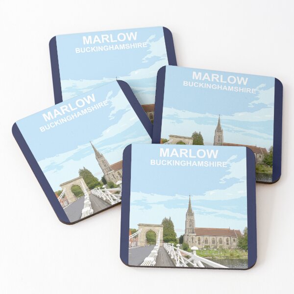 Item preview, Marlow Buckinghamshire.  Travel poster  designed and sold by BarbaraGlebska.