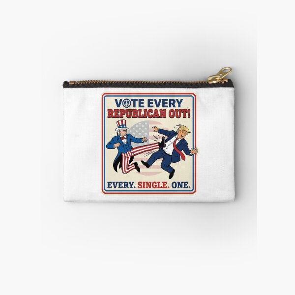 Item preview, Vote Every Republican Out Uncle Sam Kick Satire Anti Trump Progressive Protest Decal designed and sold by raedattia.