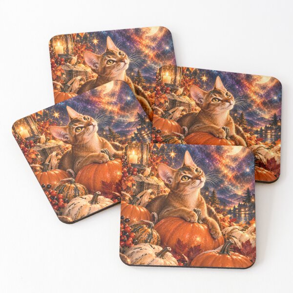 Item preview, Cat in a pumpkin field in the Halloween Galaxy space designed and sold by knuppify.