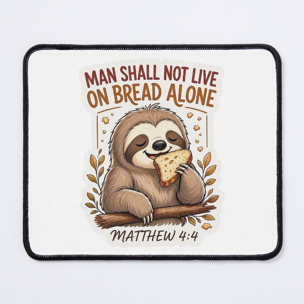 Item preview, Matthew 4:4 Man Shall Not Live On Bread Alone designed and sold by plushism.