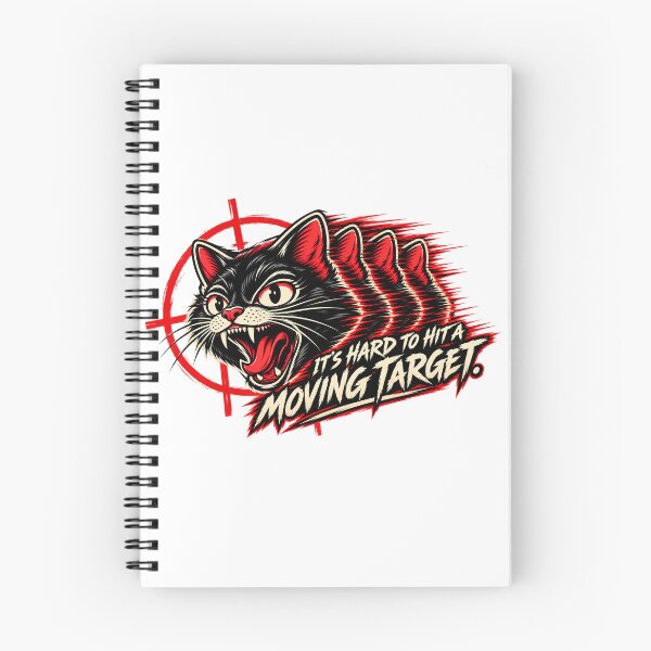 Item preview, It’s Hard to Hit a Moving Target — Black Cat Streetwear Design designed and sold by PurrStreet.