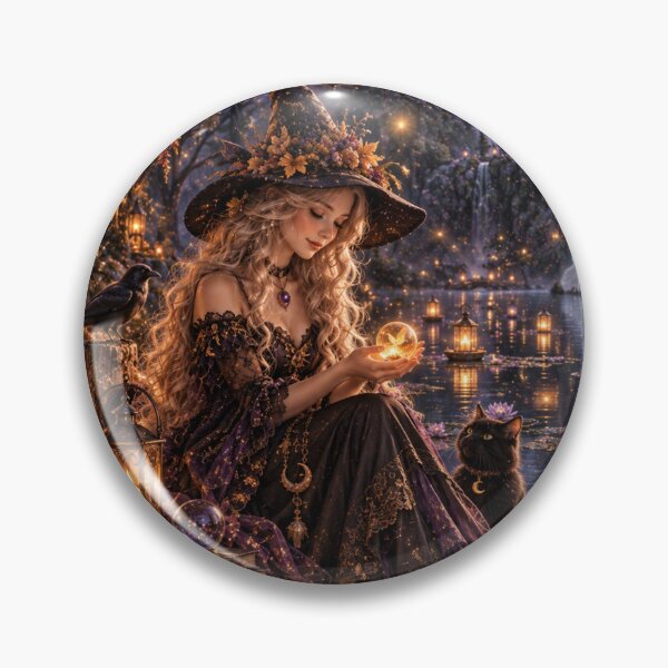 Item preview, Cozy Witch Moonlit Halloween designed and sold by FairyArtCottage.
