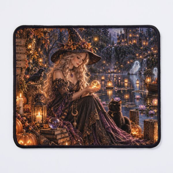 Item preview, Cozy Witch Moonlit Halloween designed and sold by FairyArtCottage.