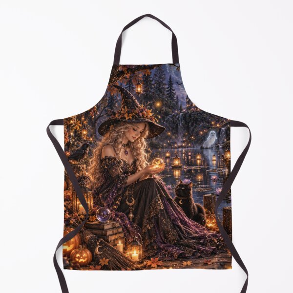 Item preview, Cozy Witch Moonlit Halloween designed and sold by FairyArtCottage.