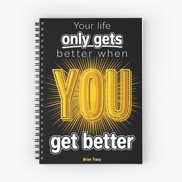 Item preview, Your Life Only Gets Better When You Get Better Brian Tracy Quote Art designed and sold by Vibe-Vary.