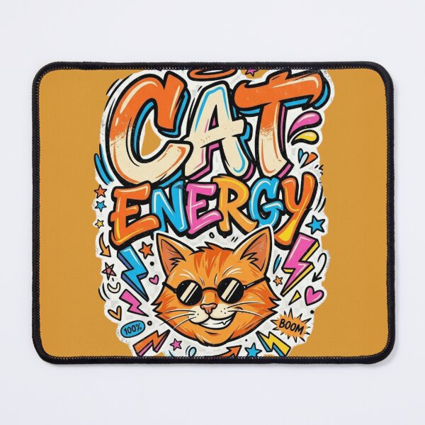 Item preview, Cat Energy Cool Orange Cat Graffiti Streetwear designed and sold by RajDeals.