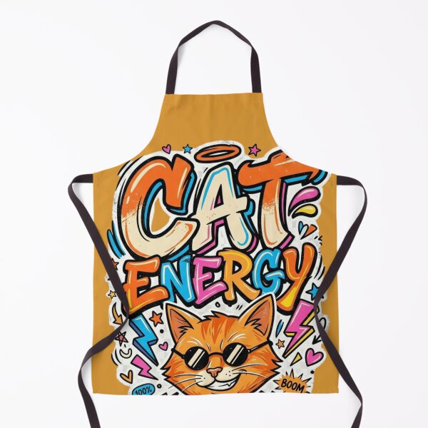 Item preview, Cat Energy Cool Orange Cat Graffiti Streetwear designed and sold by RajDeals.