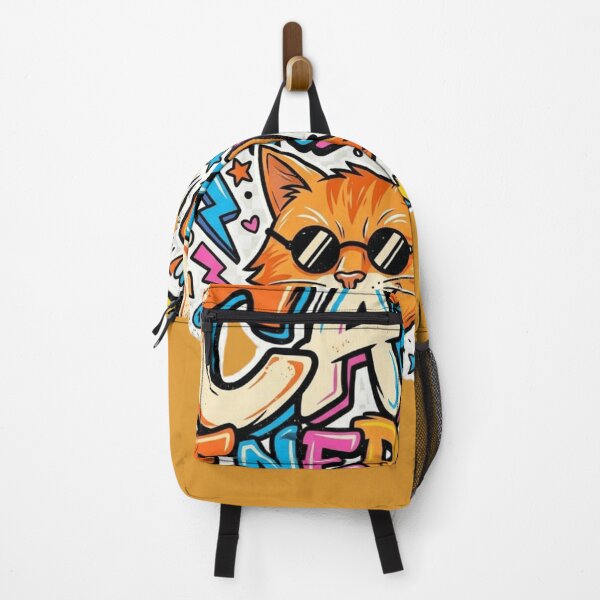 Item preview, Cat Energy Cool Orange Cat Graffiti Streetwear designed and sold by RajDeals.